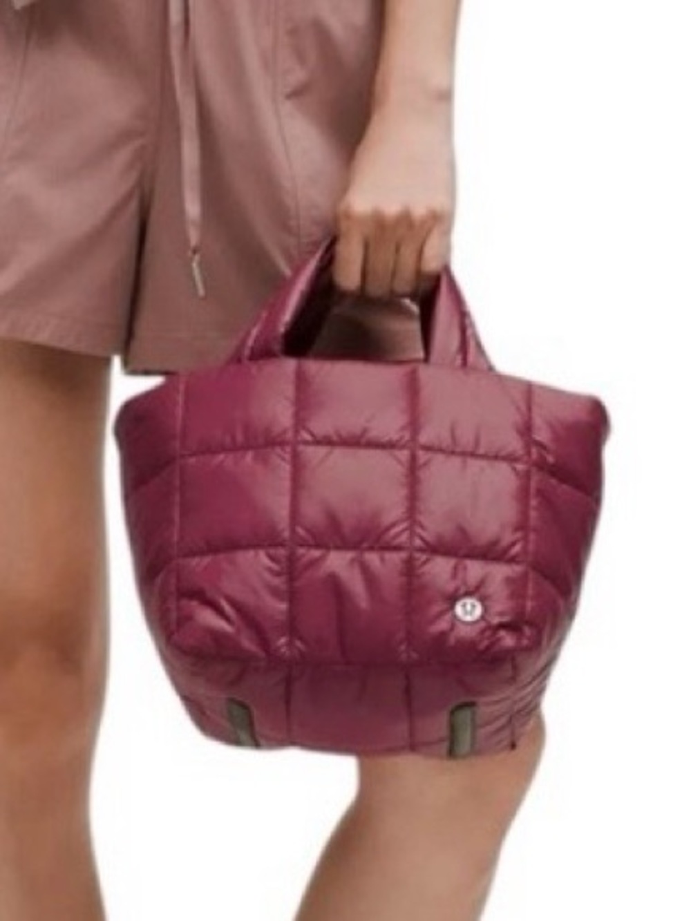 lululemon athletica Quilted Grid Tote Bag in Deep Mauve